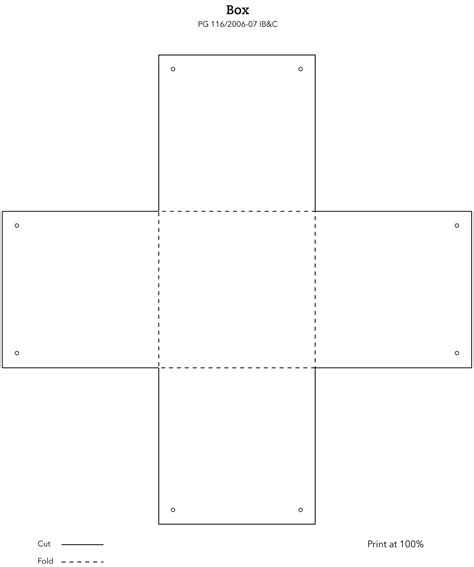 Square Box Template Printable